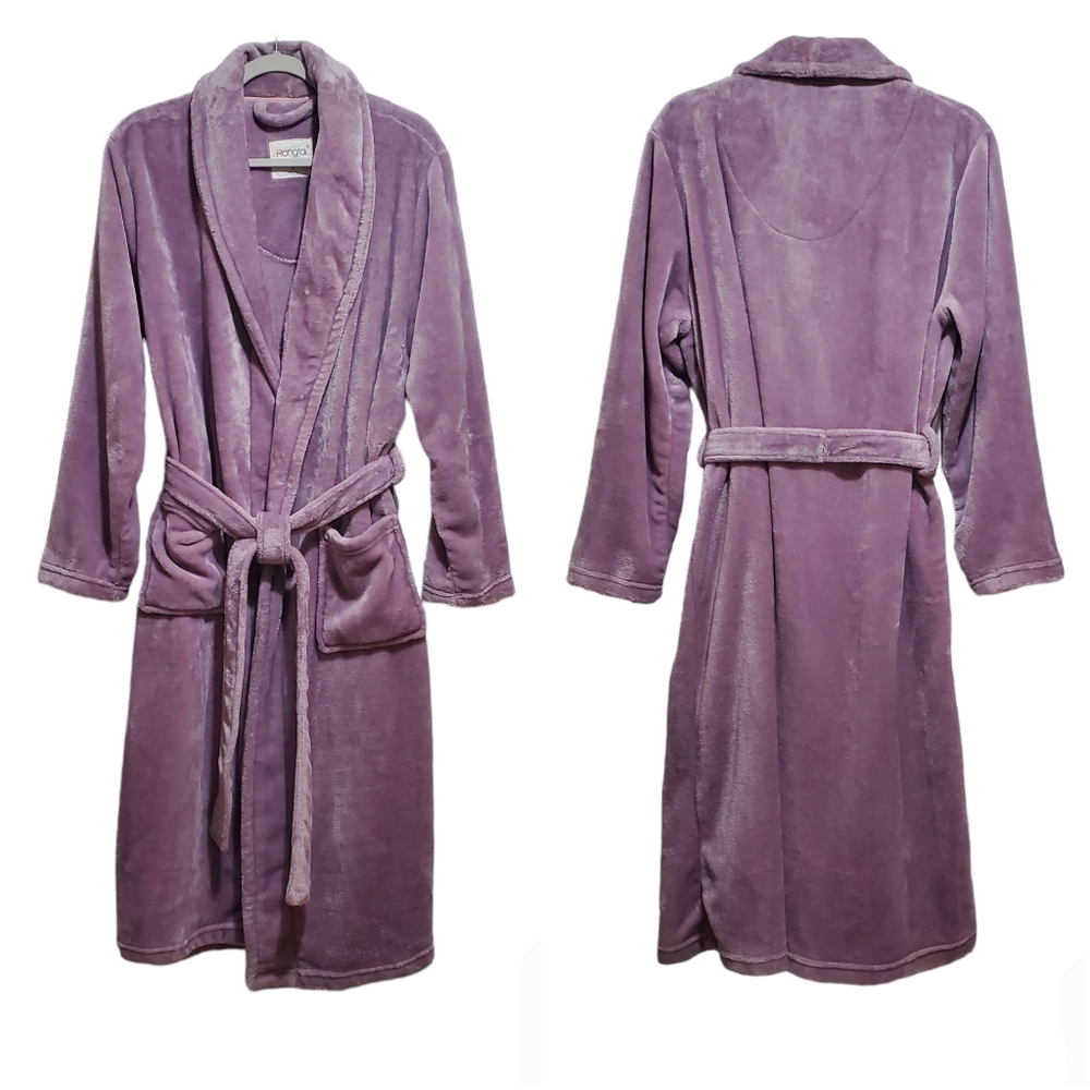 RONGTAI Womens Bathrobe Ladies Fleece Plush Warm Long Robes Fleece